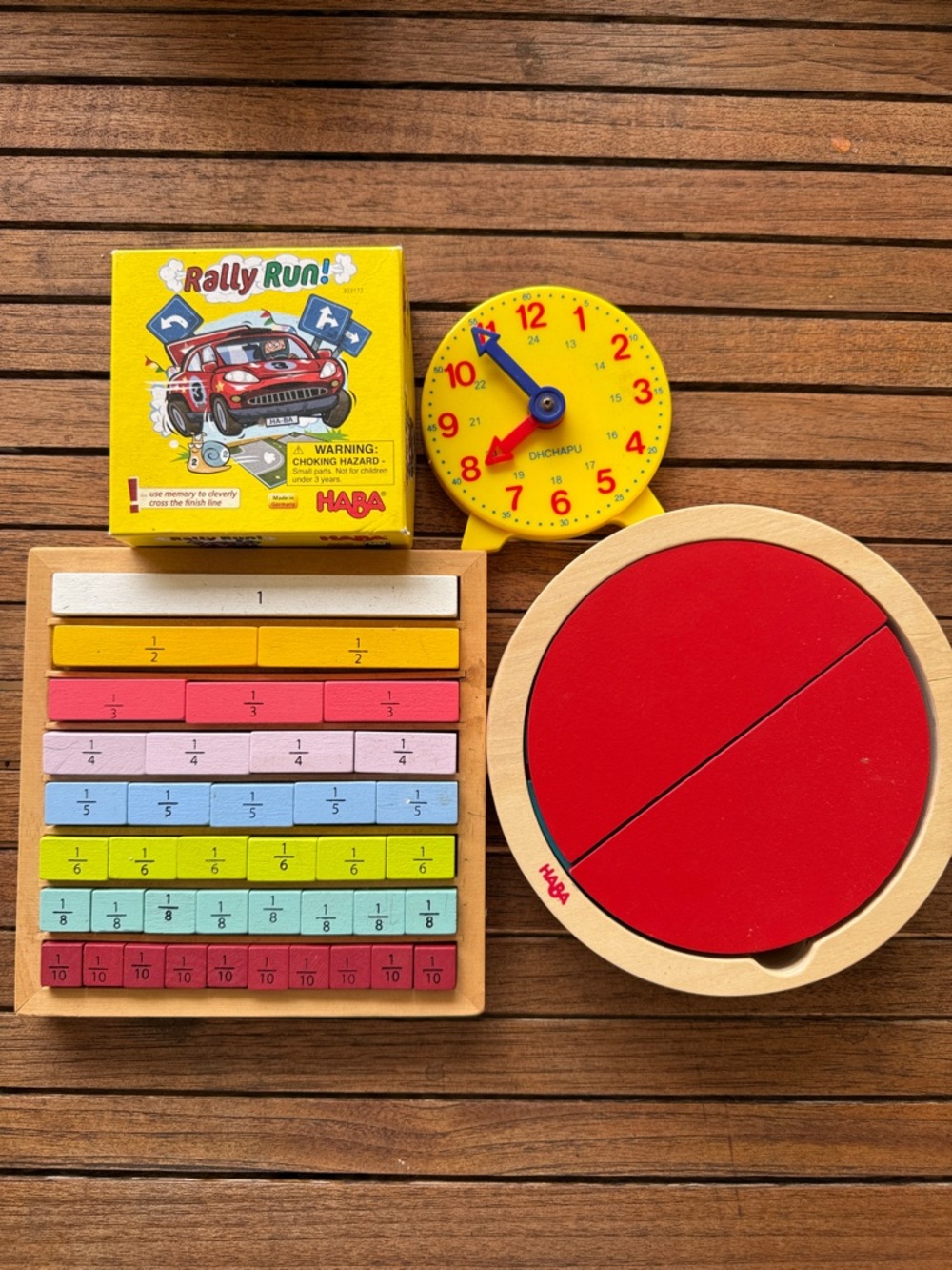HABA games with additional math supplies
